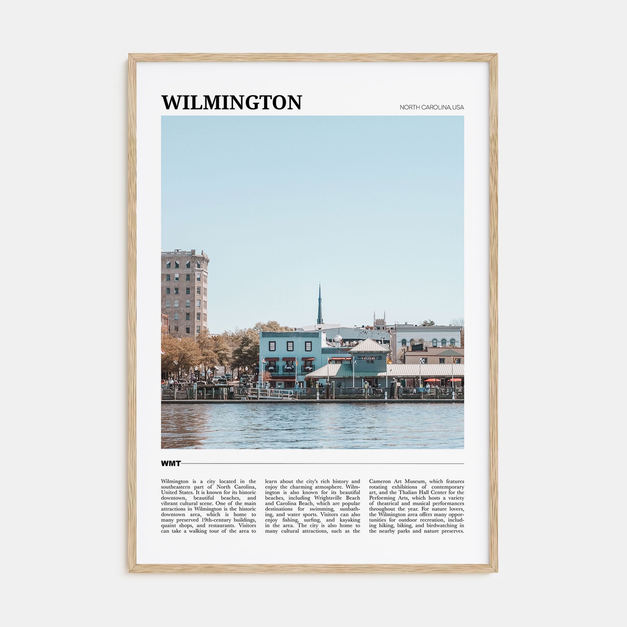 Wilmington, North Carolina Travel Color Poster