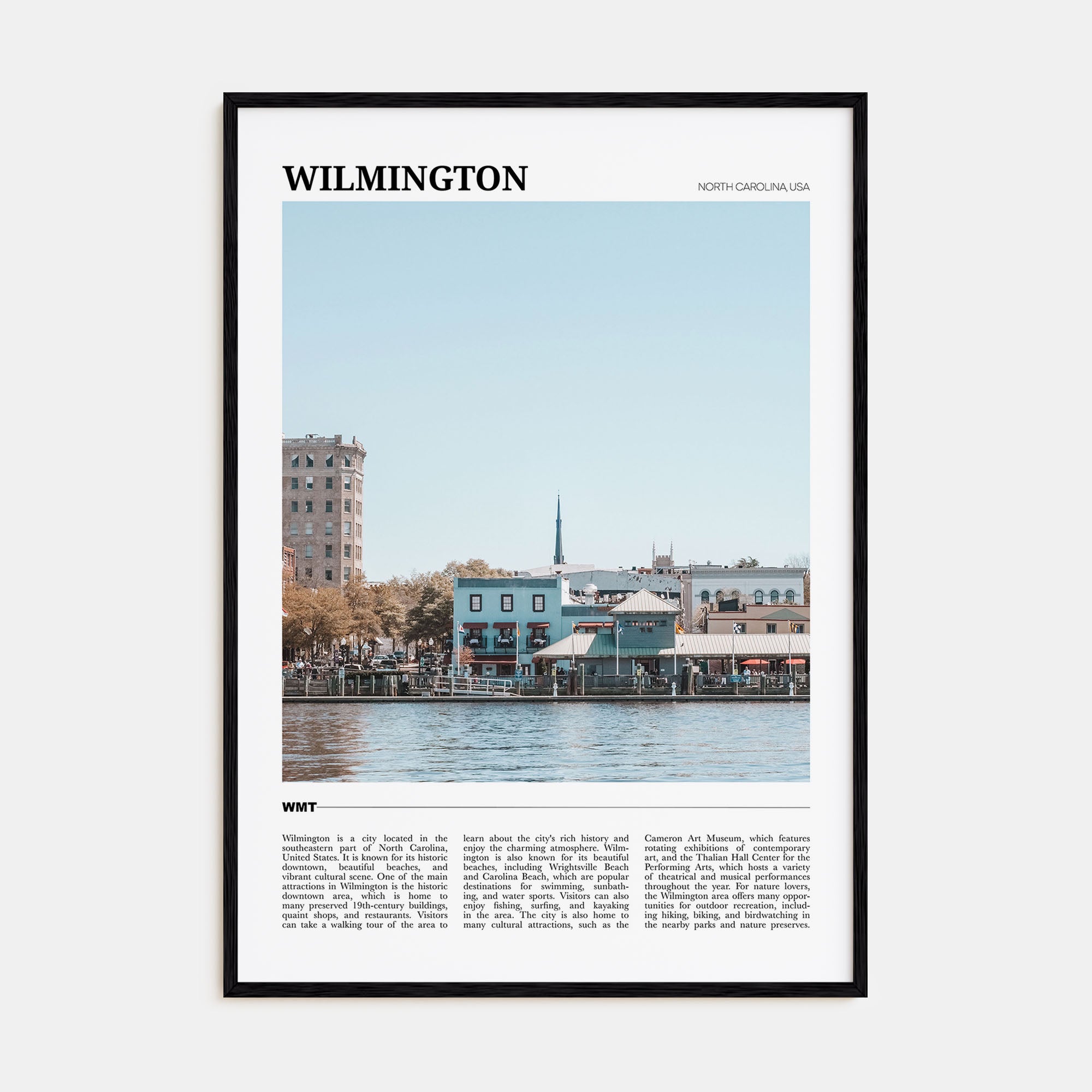 Wilmington, North Carolina Travel Color Poster