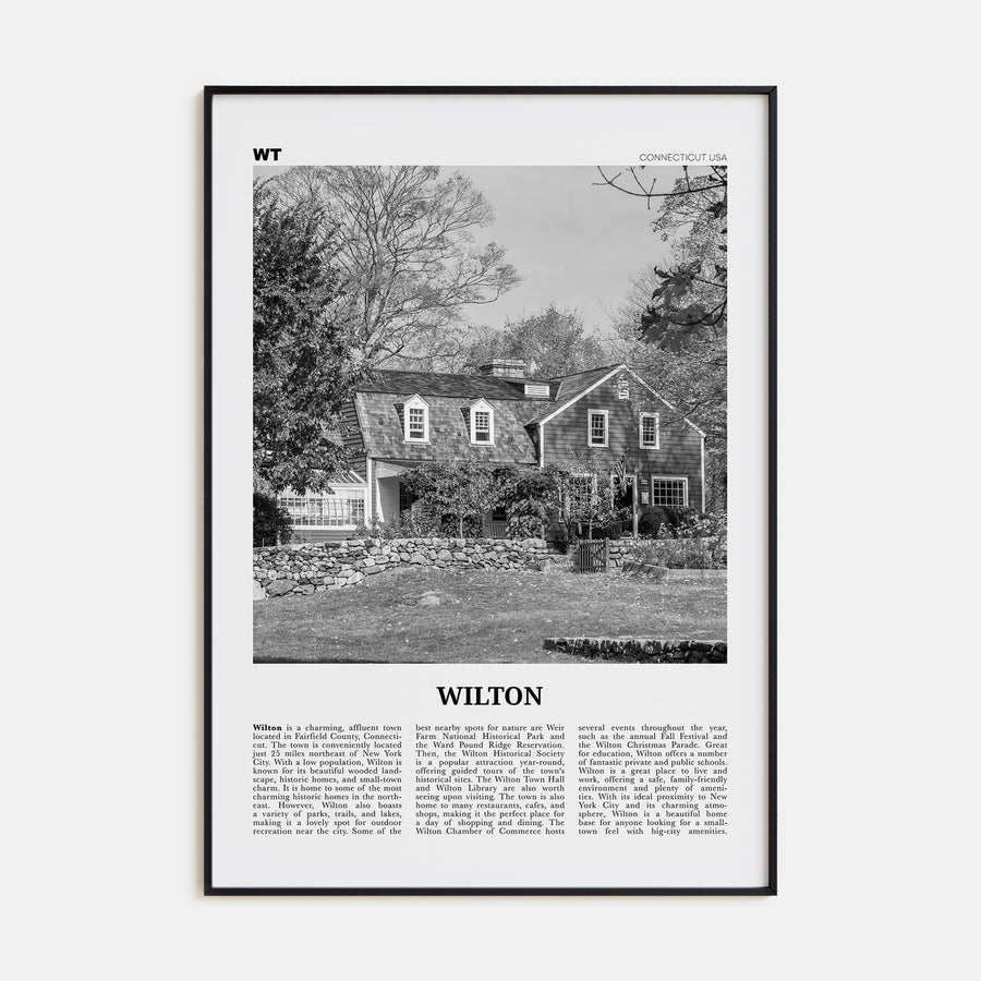 Wilton Travel B&W Poster