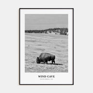 Wind Cave National Park Portrait B&W Poster