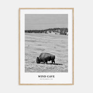 Wind Cave National Park Portrait B&W Poster
