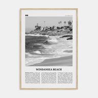 Windansea Beach Travel B&W Poster