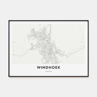 Windhoek Map Landscape Poster