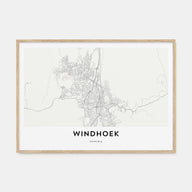 Windhoek Map Landscape Poster