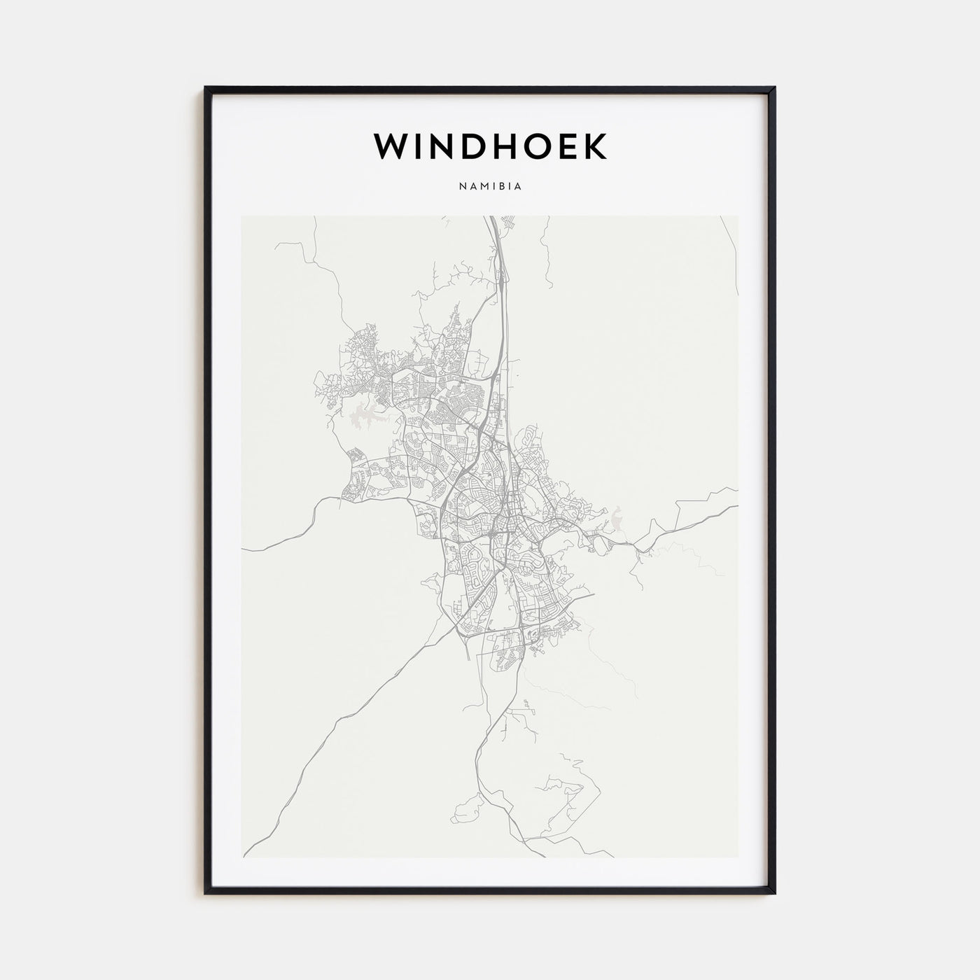 Windhoek Map Portrait Poster