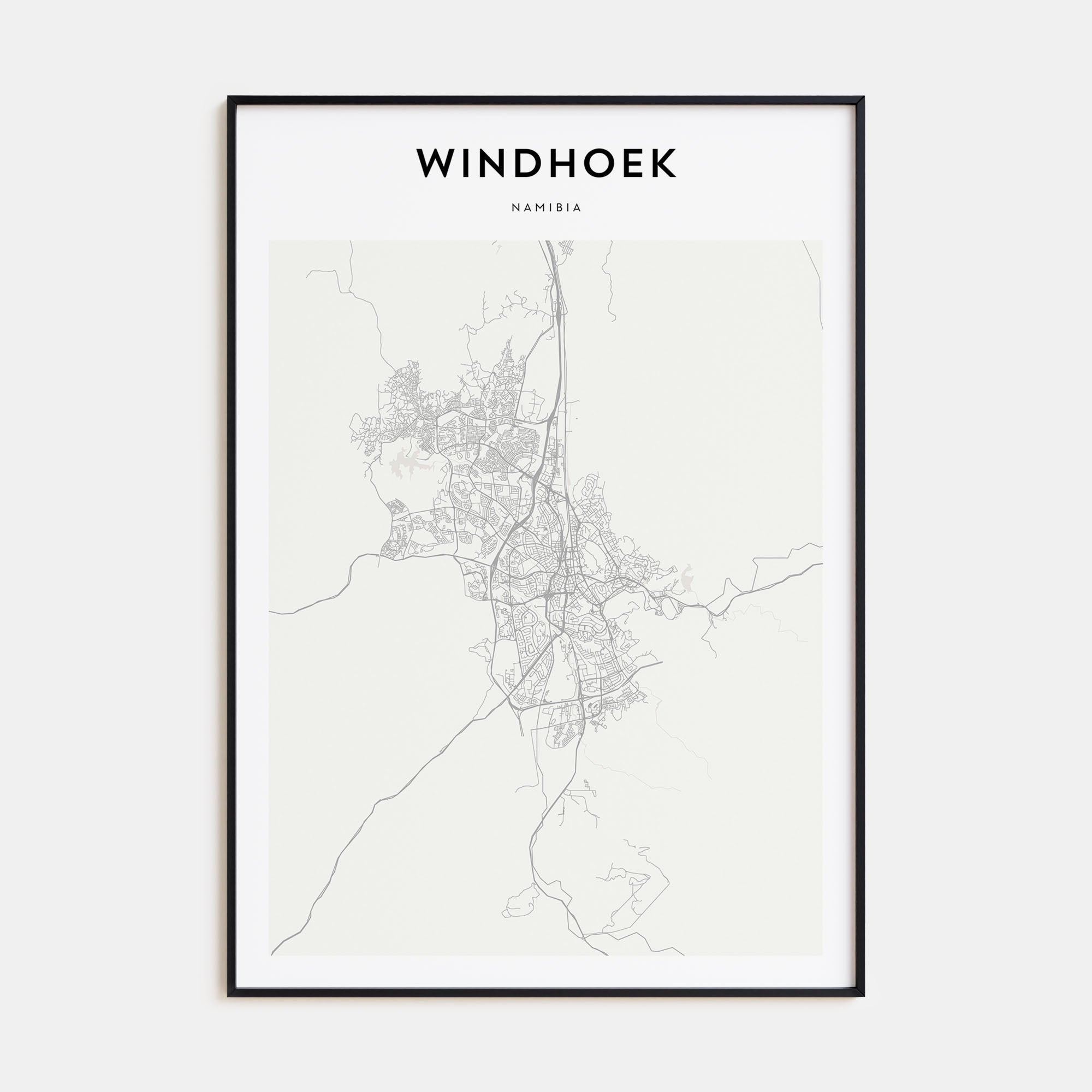 Windhoek Map Portrait Poster