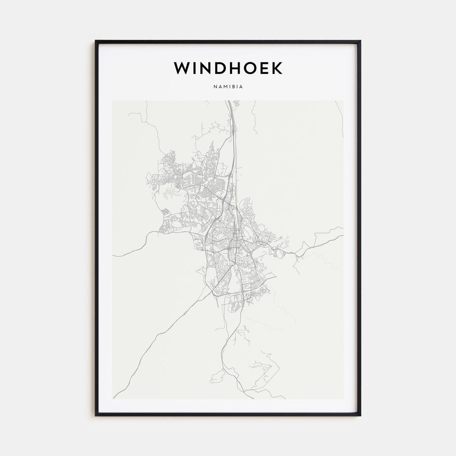 Windhoek Map Portrait Poster
