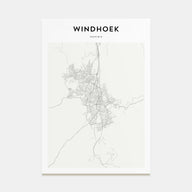 Windhoek Map Portrait Poster