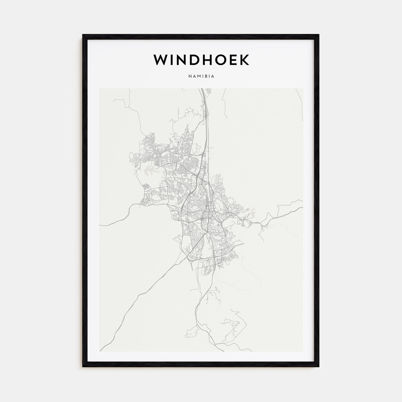 Windhoek Map Portrait Poster