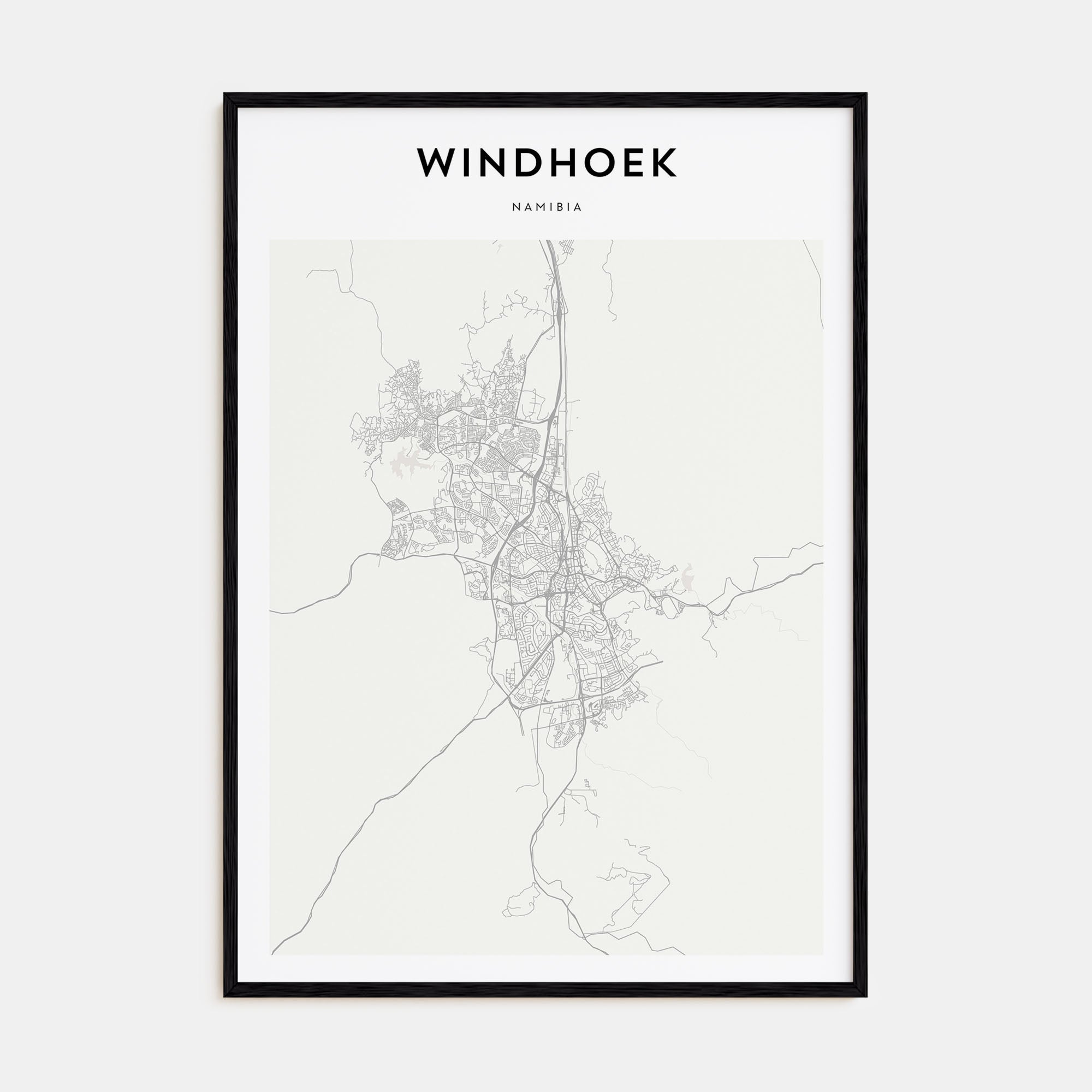 Windhoek Map Portrait Poster
