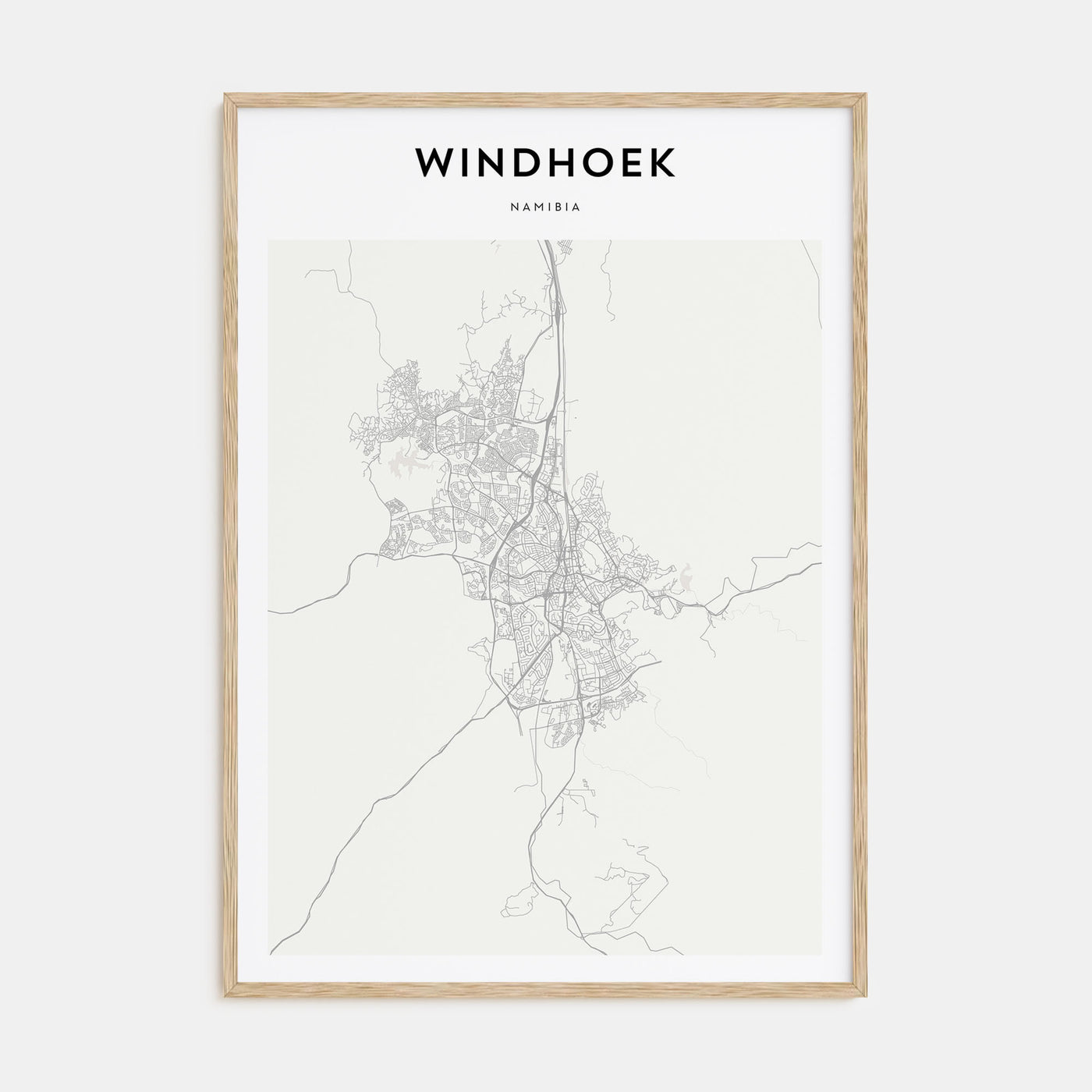 Windhoek Map Portrait Poster