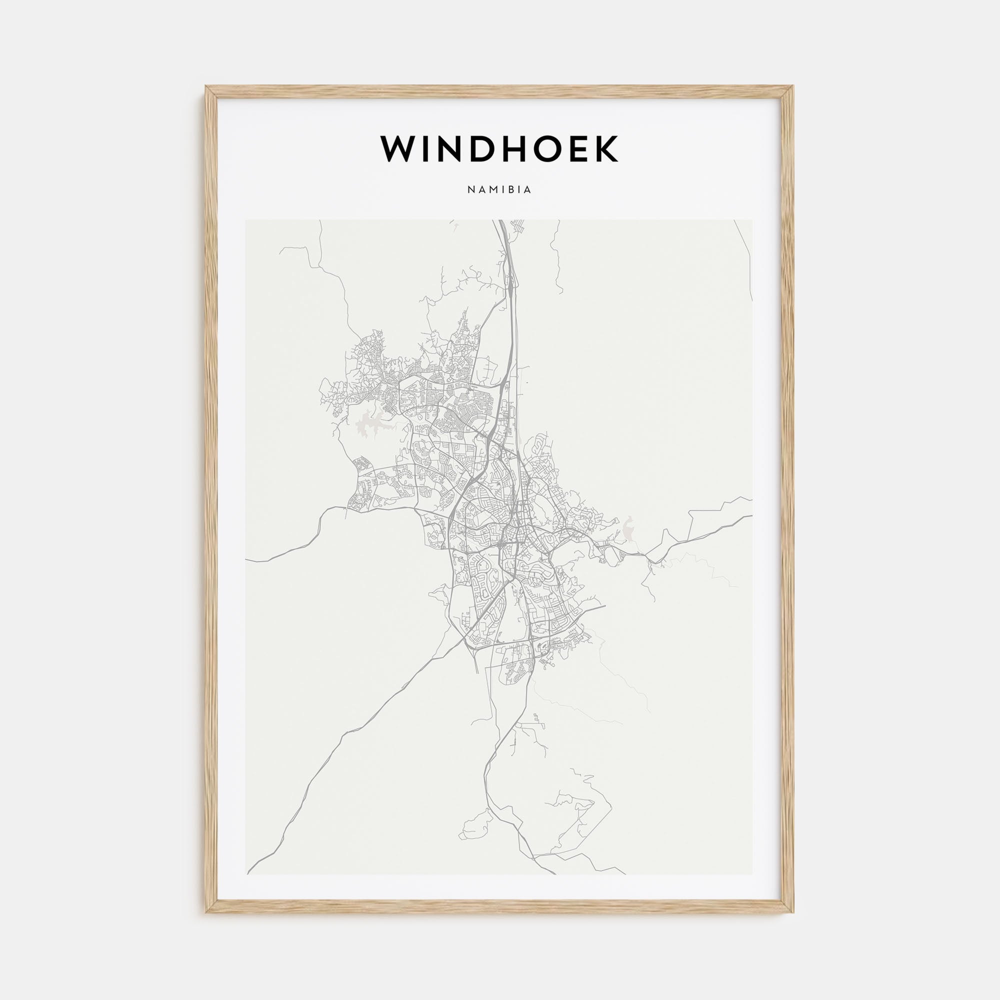 Windhoek Map Portrait Poster