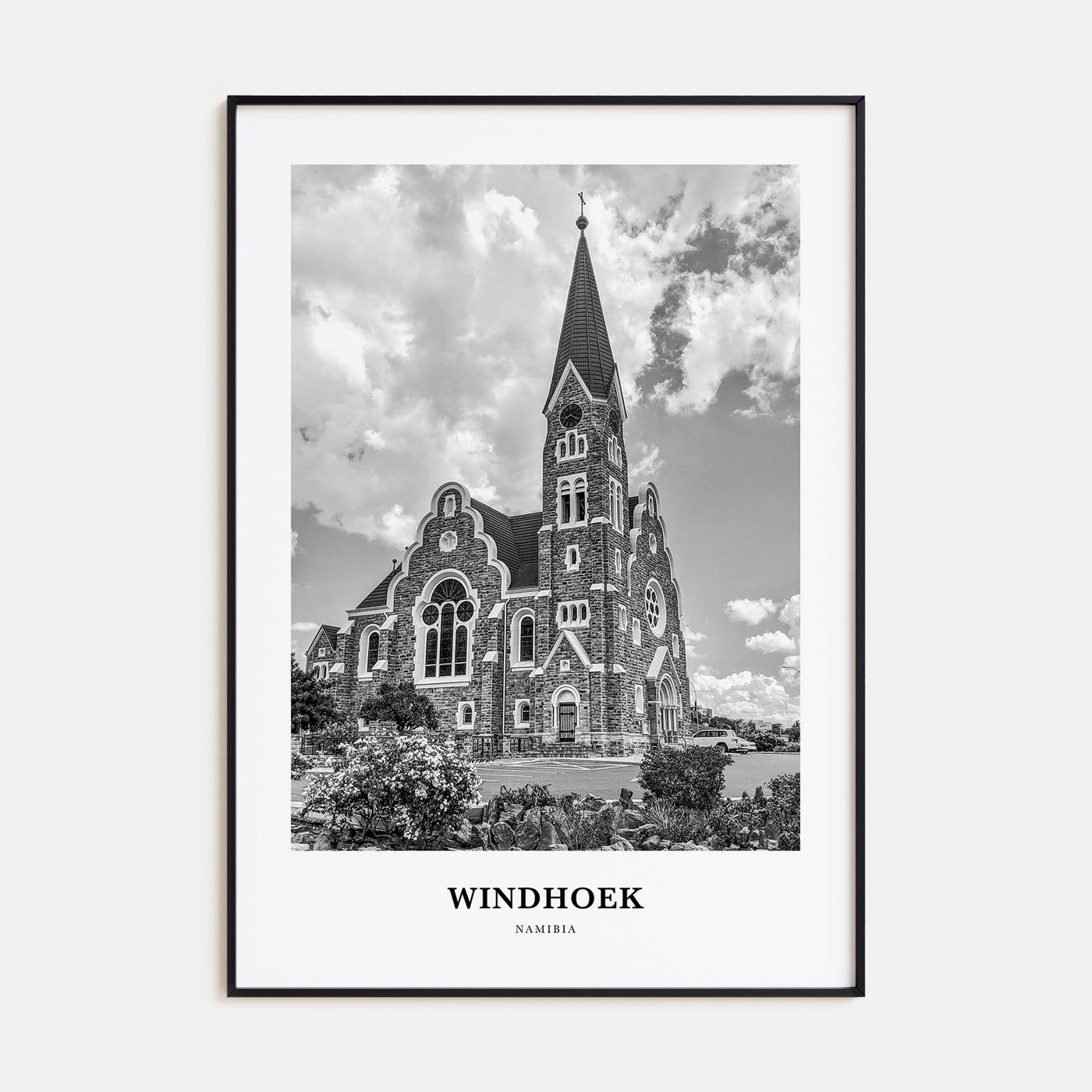 Windhoek Portrait B&W Poster