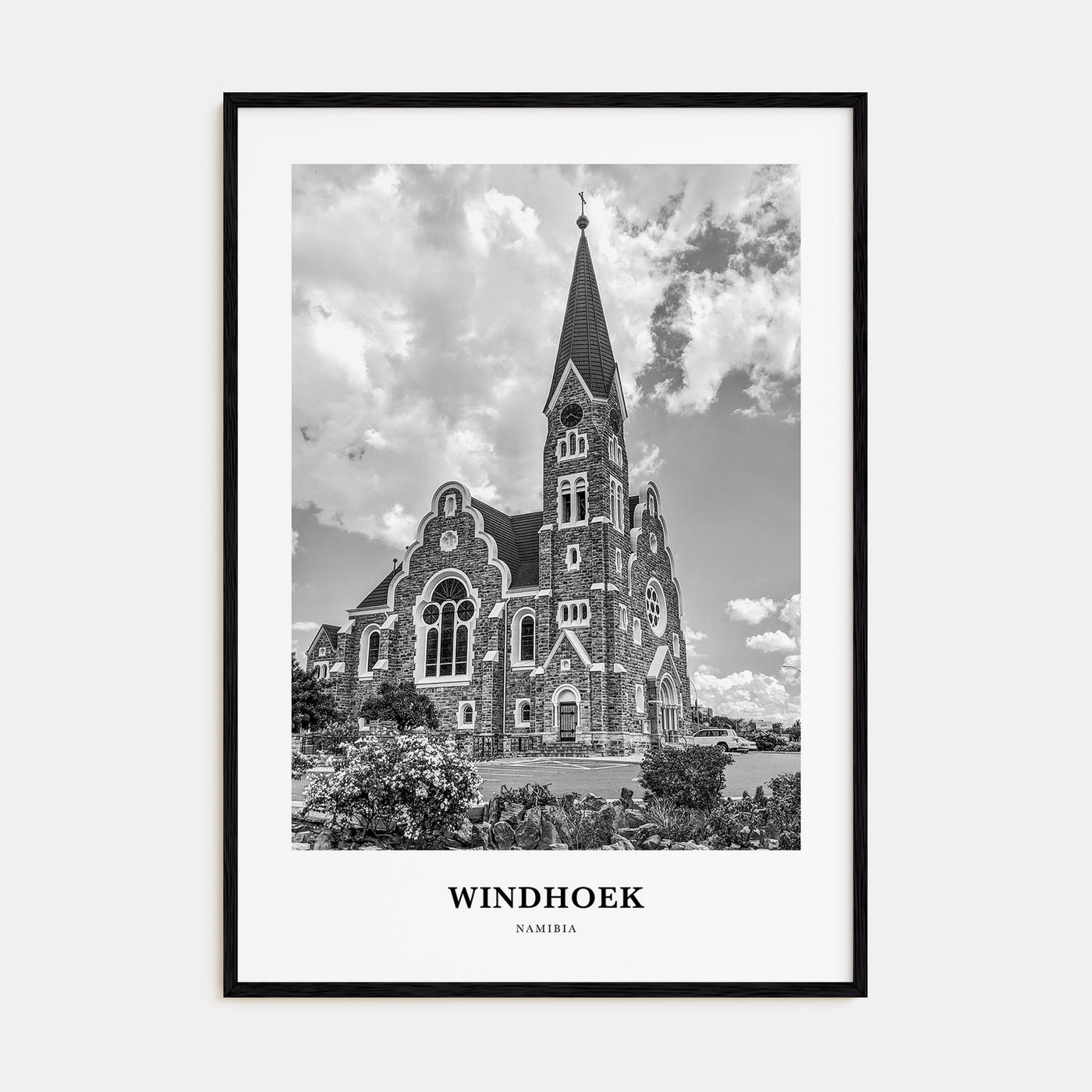 Windhoek Portrait B&W Poster