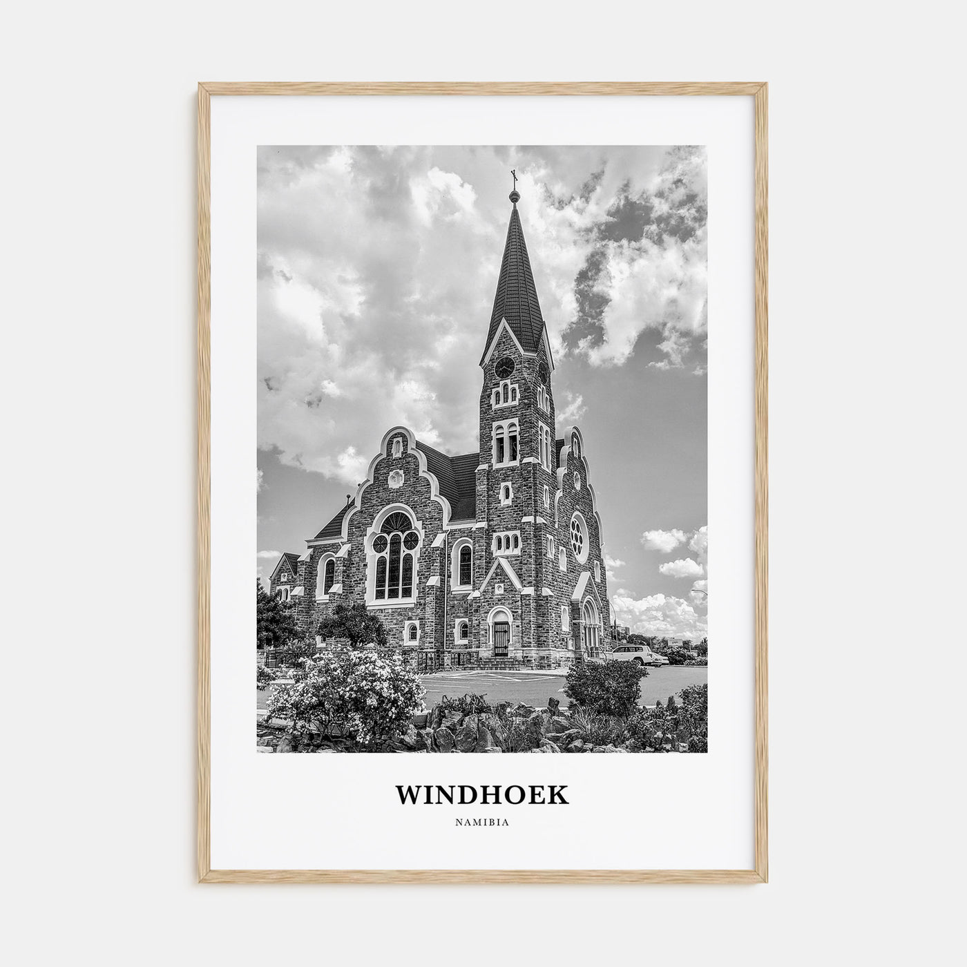 Windhoek Portrait B&W Poster