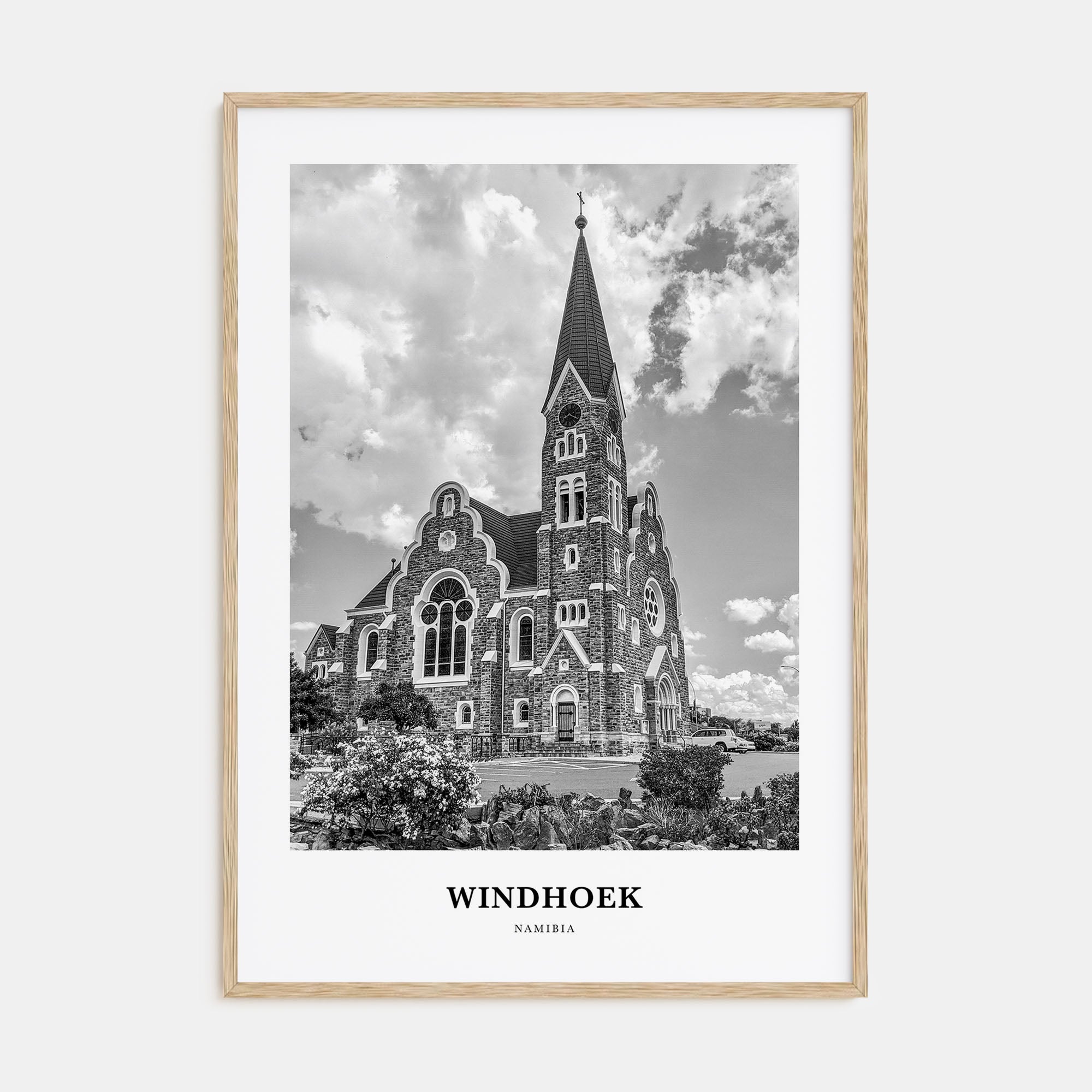 Windhoek Portrait B&W Poster