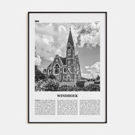 Windhoek Travel B&W Poster