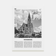 Windhoek Travel B&W Poster