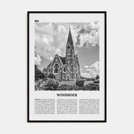 Windhoek Travel B&W Poster