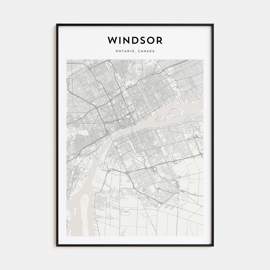 Windsor, Canada Map Portrait Poster