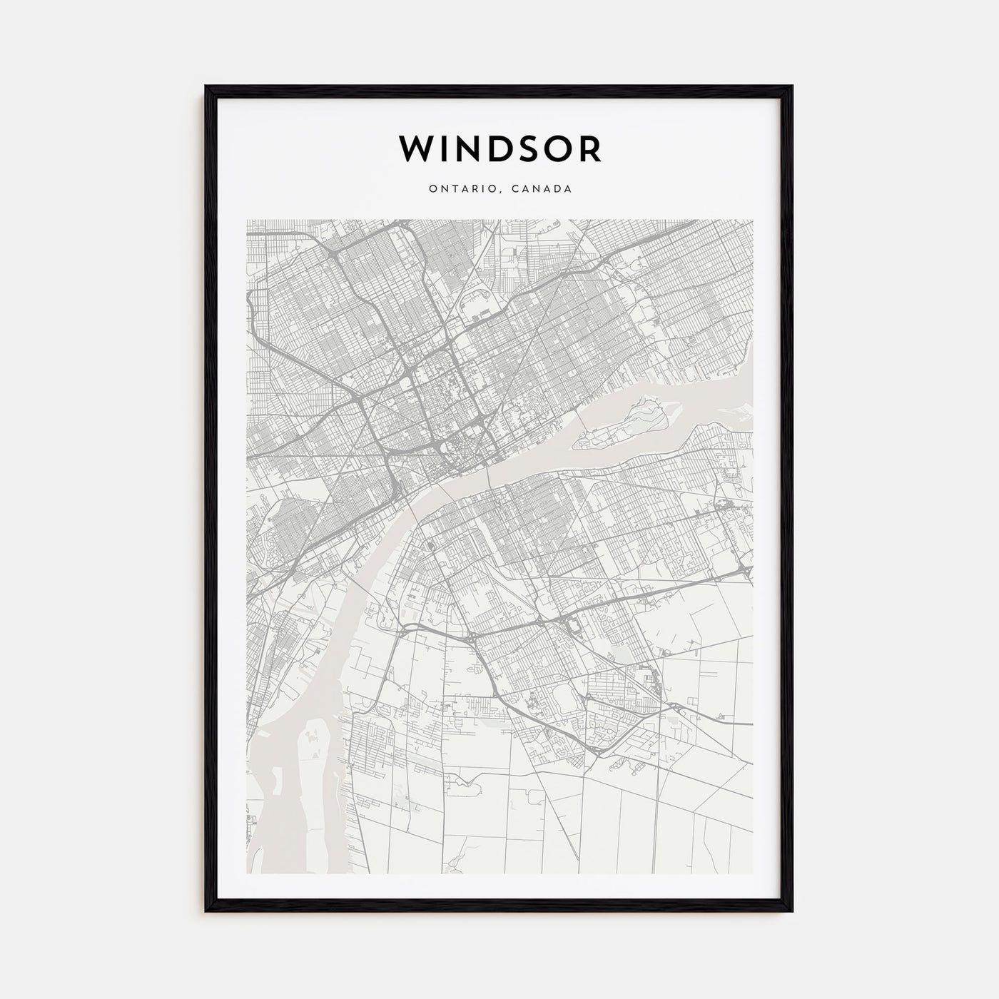 Windsor, Canada Map Portrait Poster
