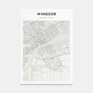 Windsor, Canada Map Portrait Poster