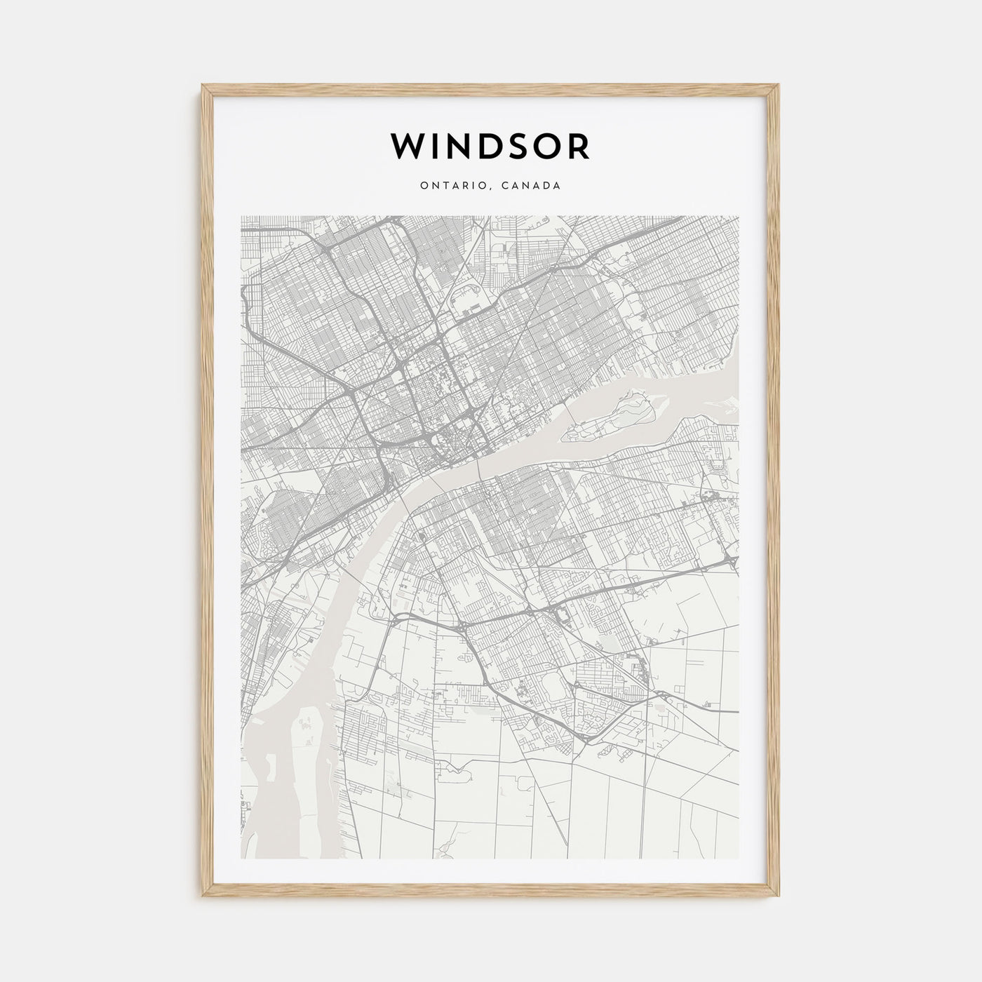 Windsor, Canada Map Portrait Poster