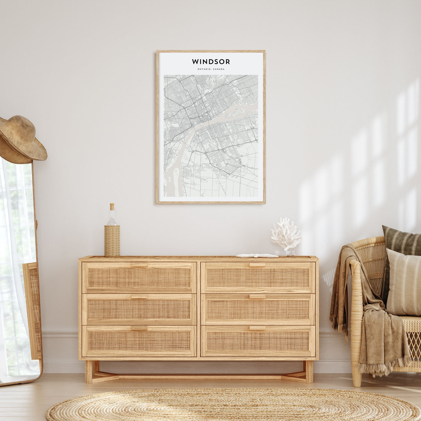 Windsor, Canada Map Portrait Poster