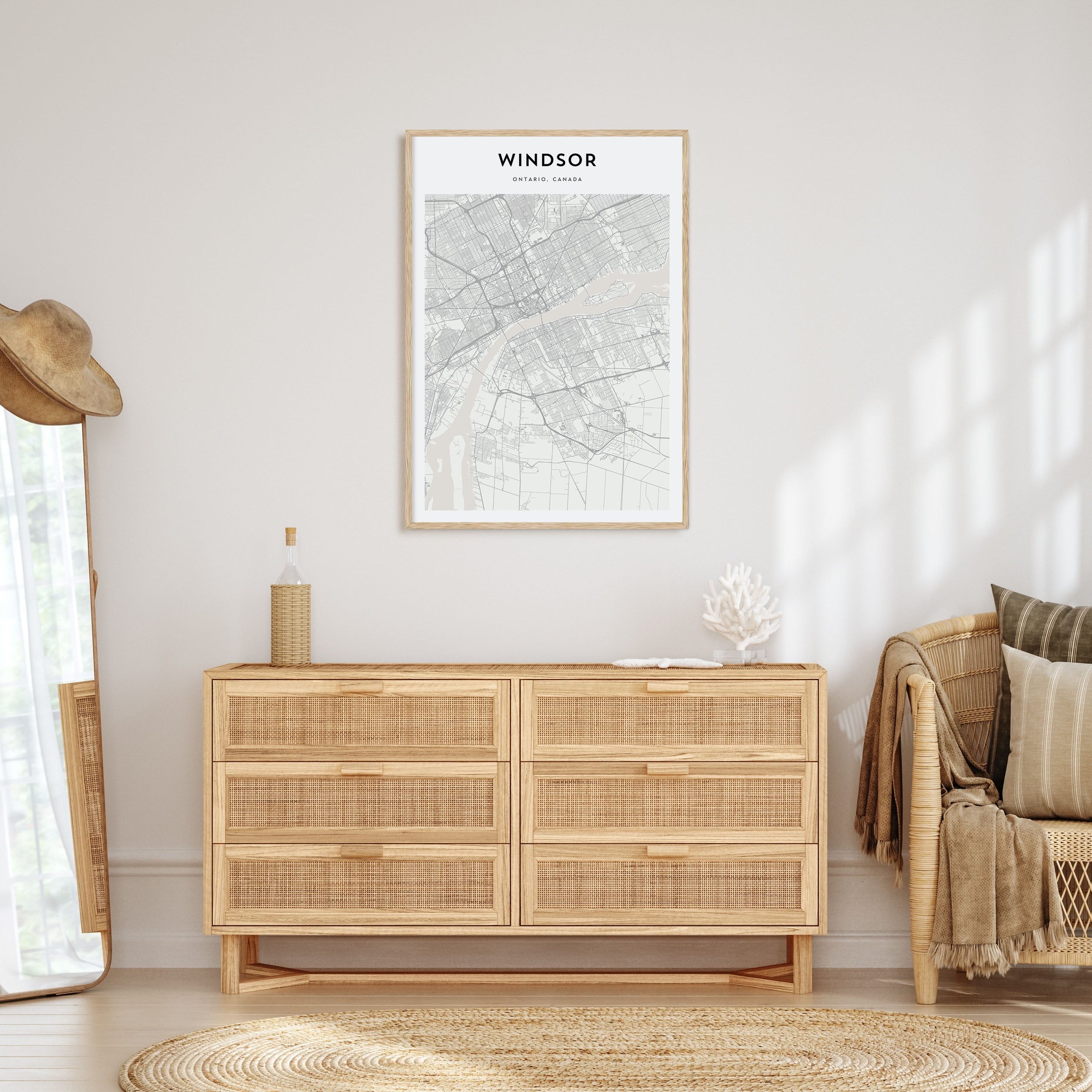 Windsor, Canada Map Portrait Poster
