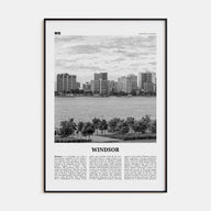 Windsor, Canada Travel B&W Poster
