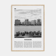 Windsor, Canada Travel B&W Poster