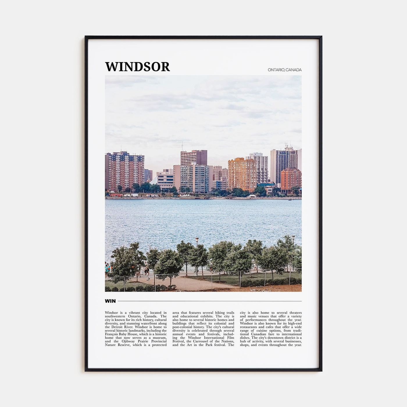 Windsor, Canada Travel Color Poster