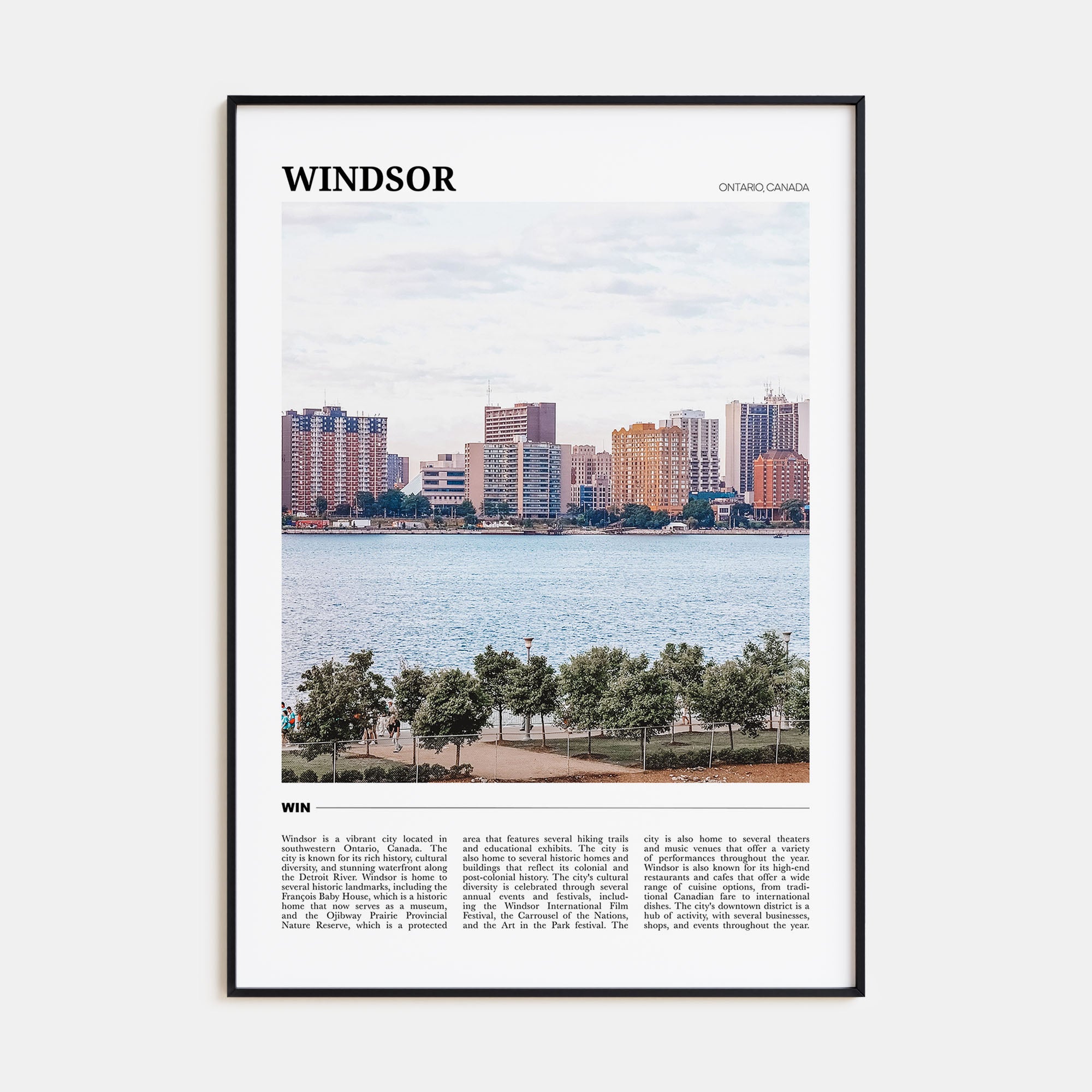 Windsor, Canada Travel Color Poster