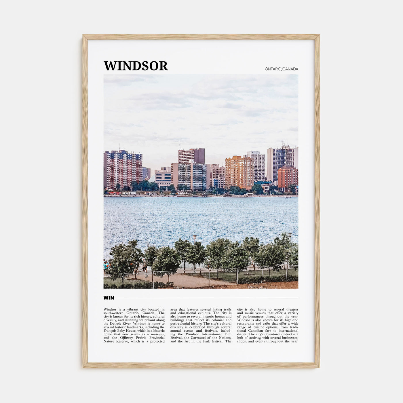 Windsor, Canada Travel Color Poster