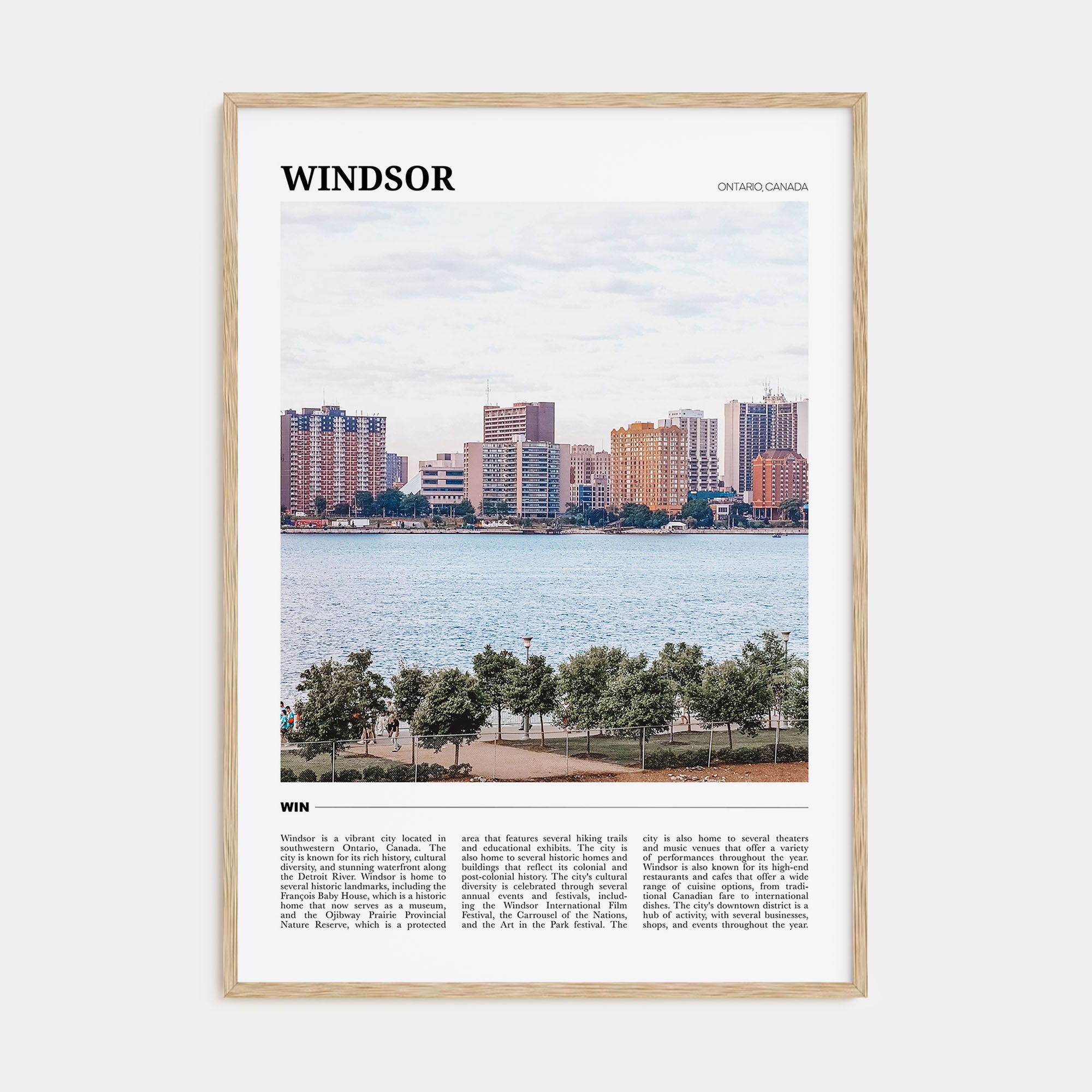 Windsor, Canada Travel Color Poster