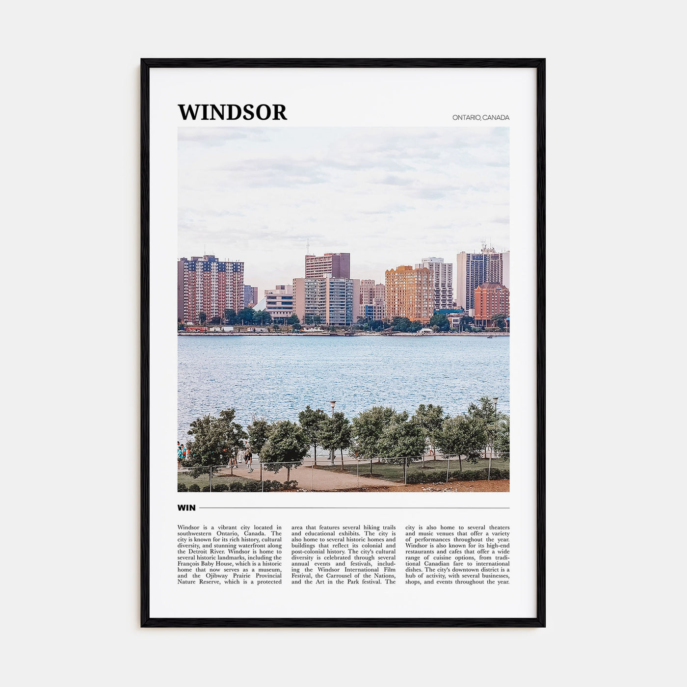 Windsor, Canada Travel Color Poster