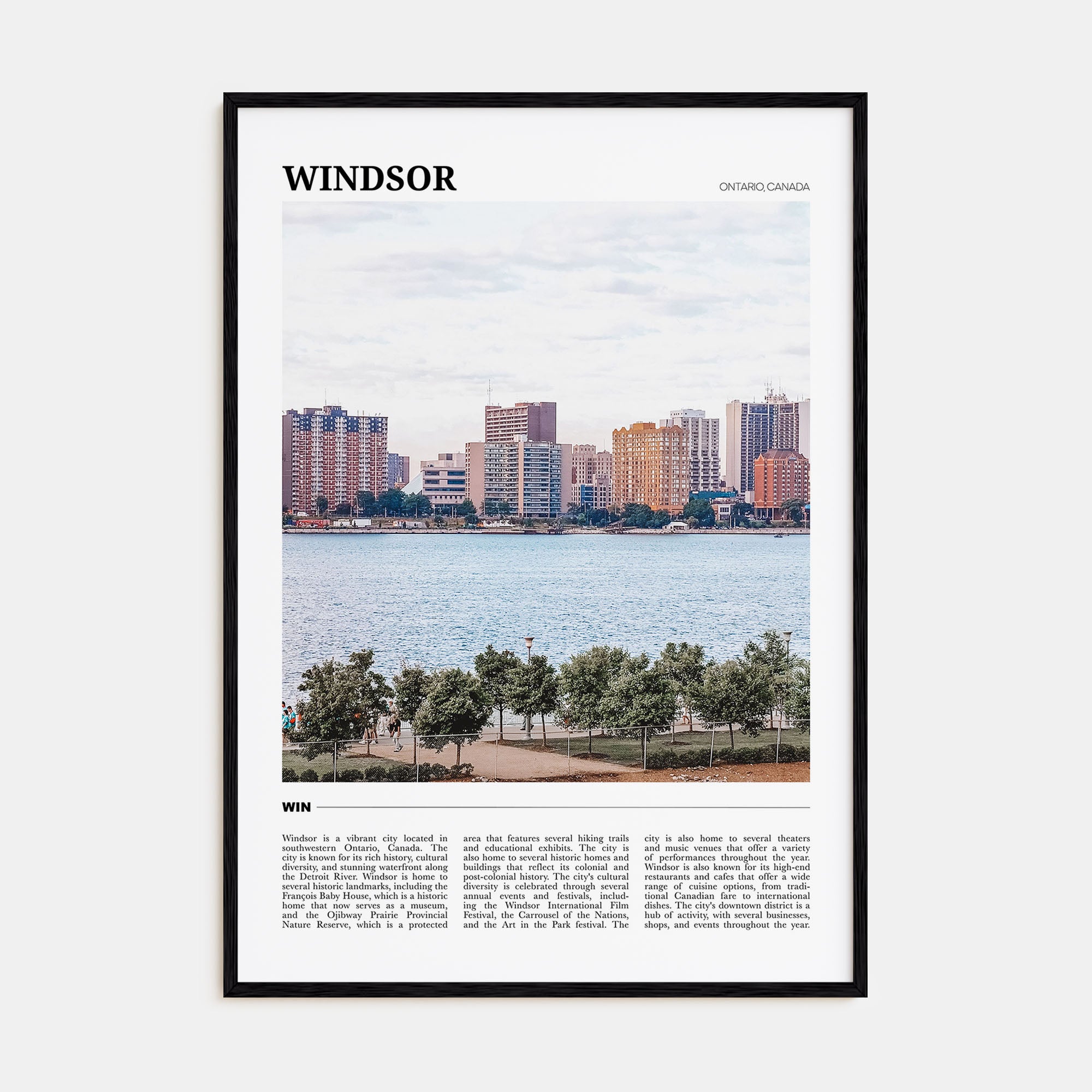 Windsor, Canada Travel Color Poster