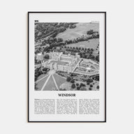 Windsor, England Travel B&W Poster