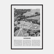 Windsor, England Travel B&W Poster