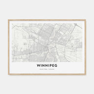 Winnipeg Map Landscape Poster