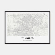 Winnipeg Map Landscape Poster