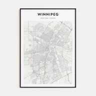 Winnipeg Map Portrait Poster
