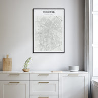 Winnipeg Map Portrait Poster