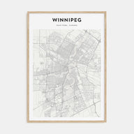 Winnipeg Map Portrait Poster