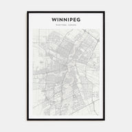 Winnipeg Map Portrait Poster