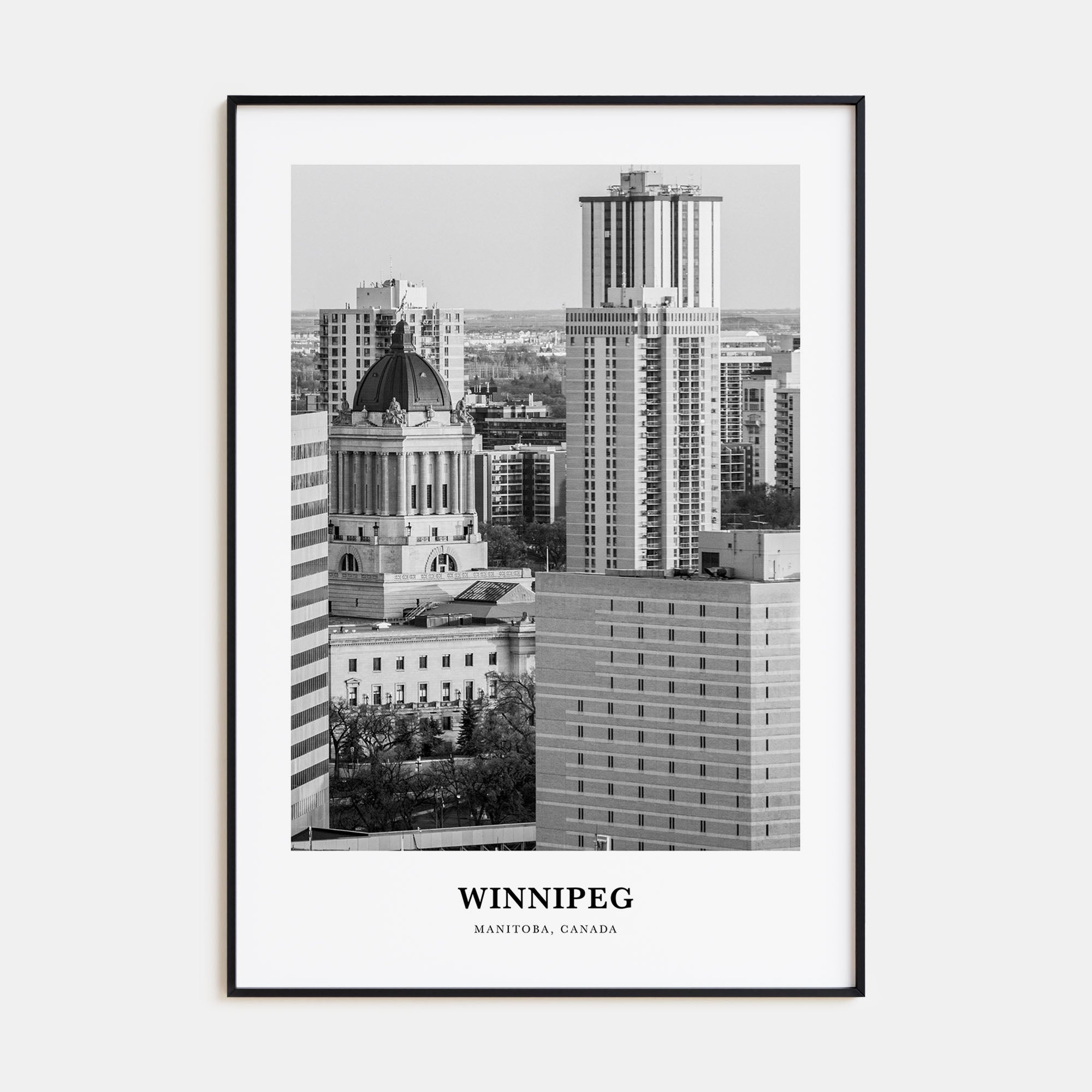 Winnipeg Portrait B&W No 1 Poster