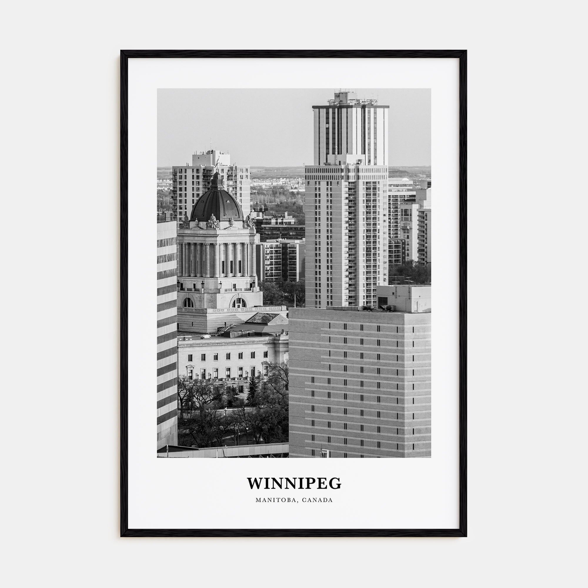 Winnipeg Portrait B&W No 1 Poster