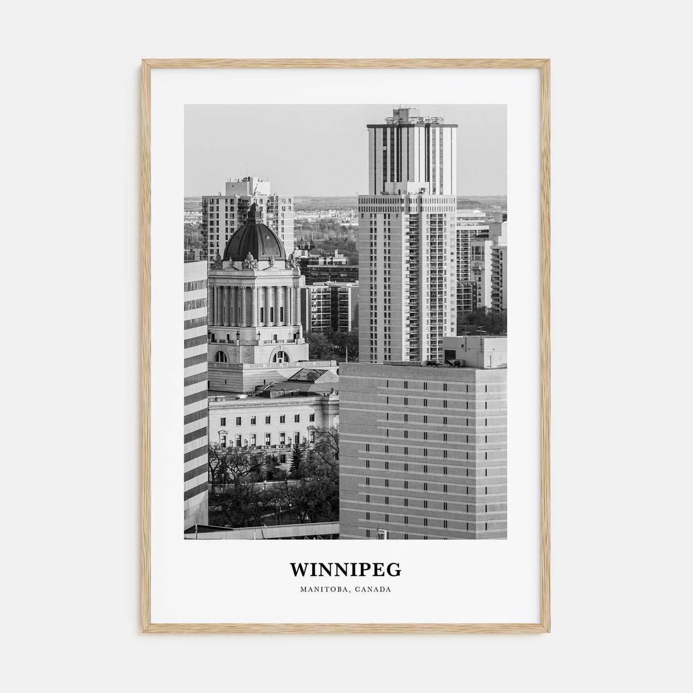 Winnipeg Portrait B&W No 1 Poster