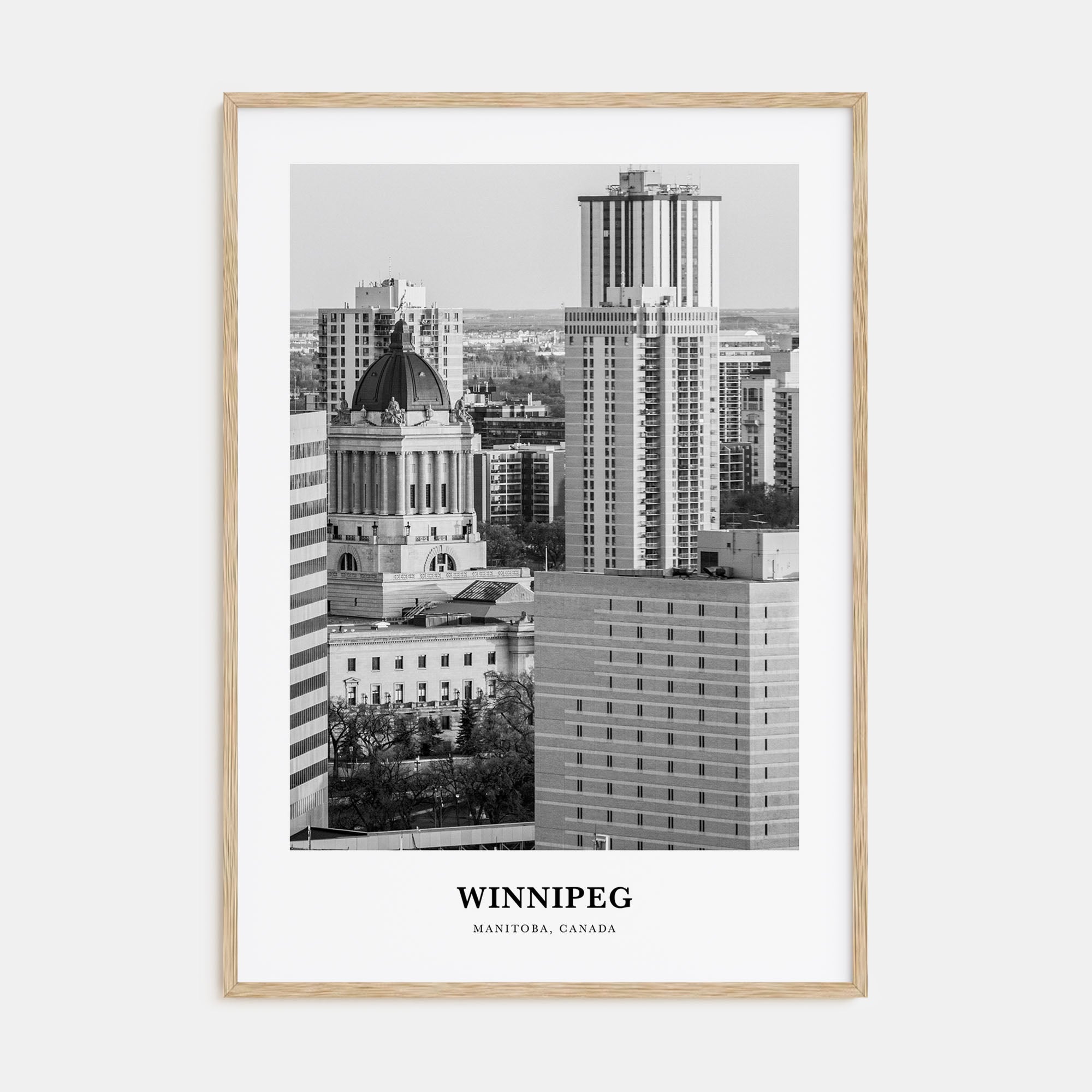 Winnipeg Portrait B&W No 1 Poster