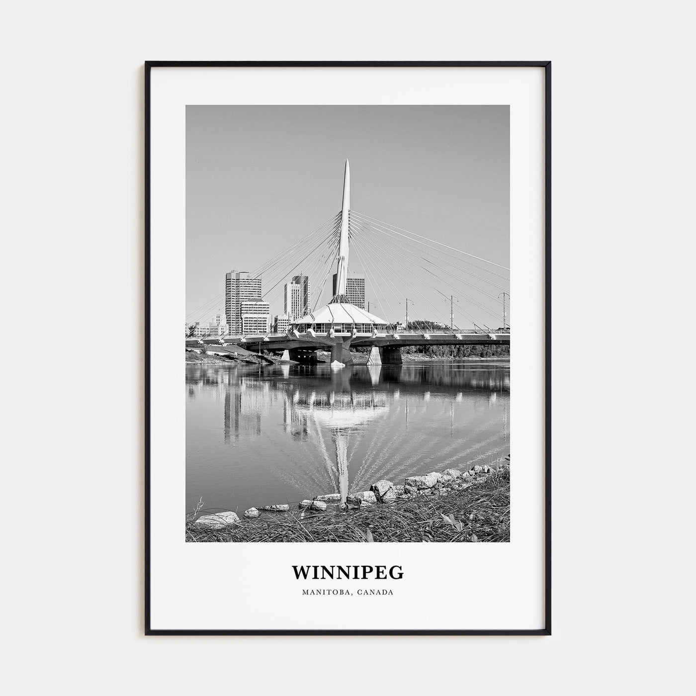 Winnipeg Portrait B&W No 2 Poster